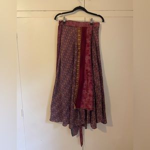 Indian silk wrap skirt
